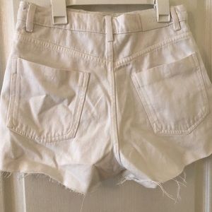 Zara white cut off shorts